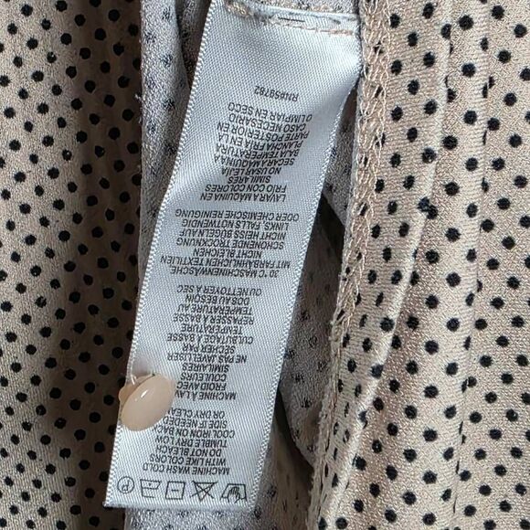 Adrianna Papell Polka Dot Flutter Sleeve Blouse Women’s Small - Picture 8 of 10